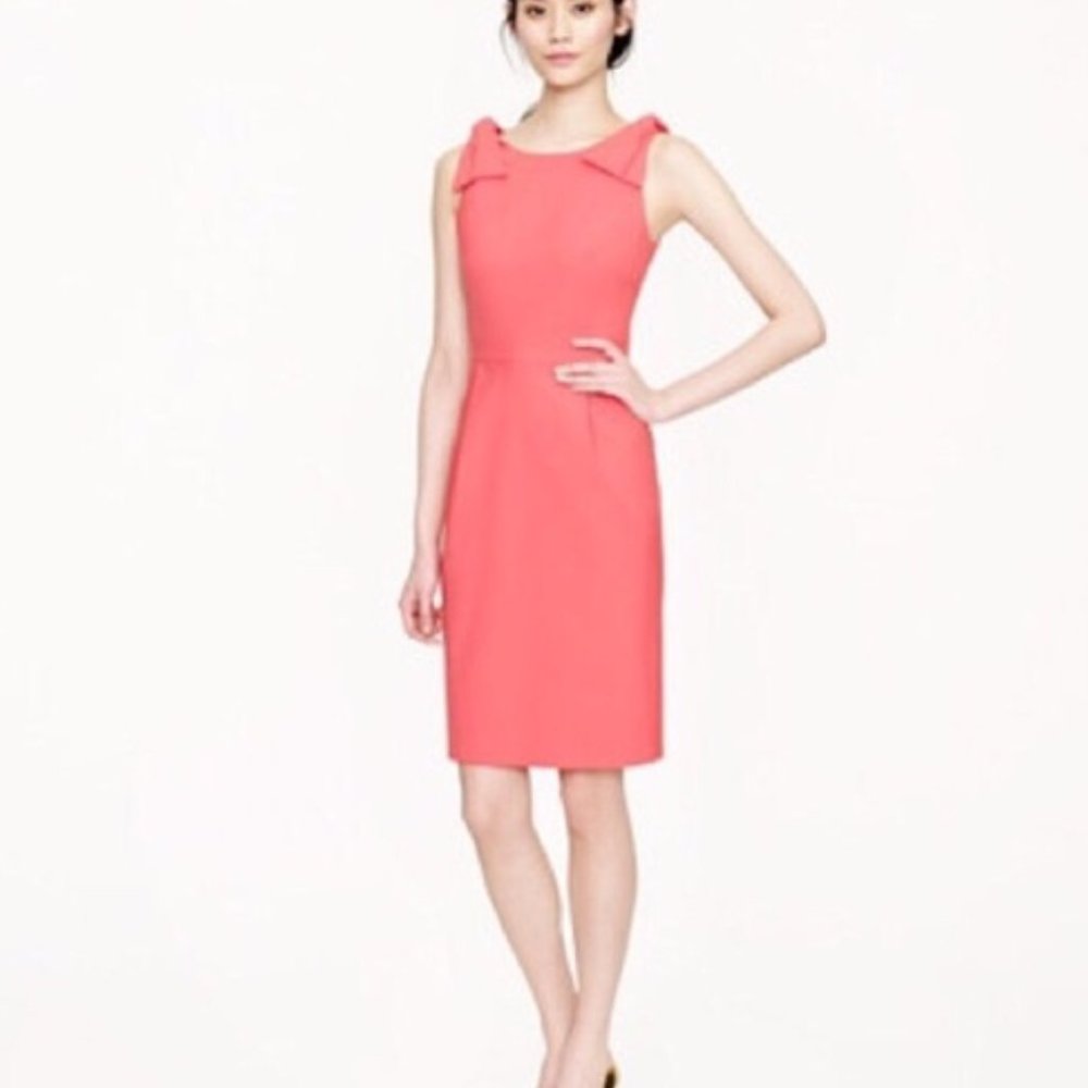 J Crew Coral light wool dress, never worn, size 10